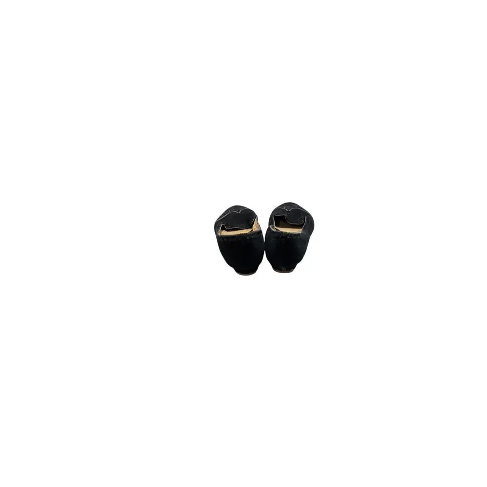 Miz Mooz Black Suede Scalloped Ballet Flats | Women’s Slip-On Shoes